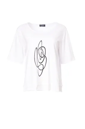 103 Top with Scribble Print - Ora