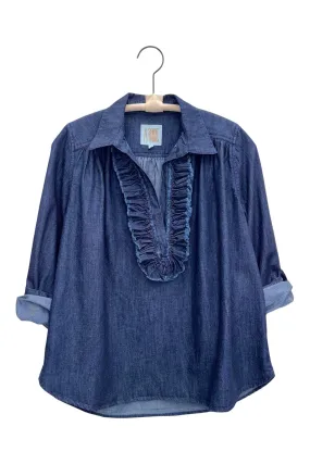 A Shirt Thing Celine Denim Top in Indigo