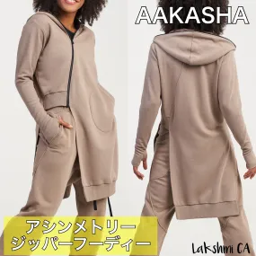 Aakasha  |Long Sleeves Plain Cotton Medium Handmade Asymmetry