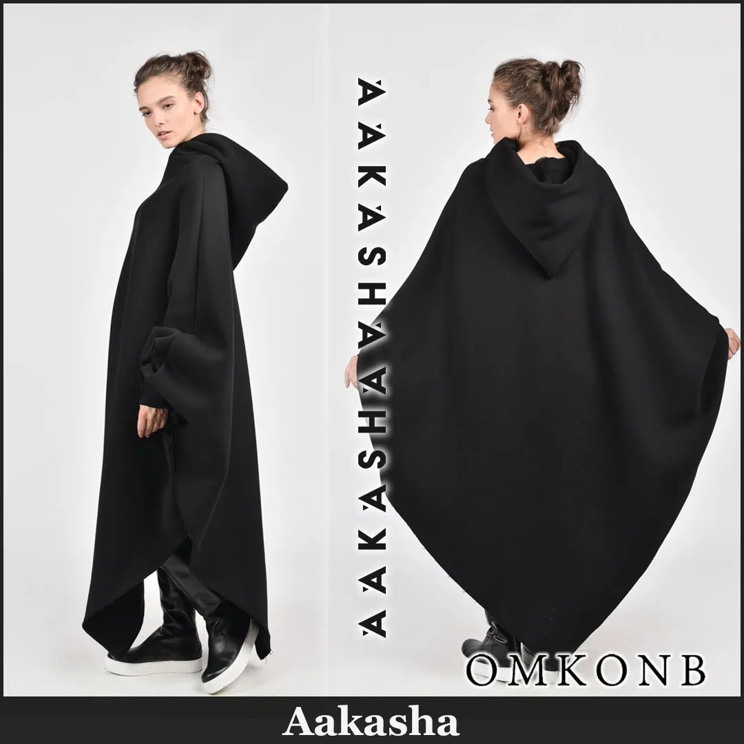 Aakasha  |Long Sleeves Plain Long Hoodies & Sweatshirts