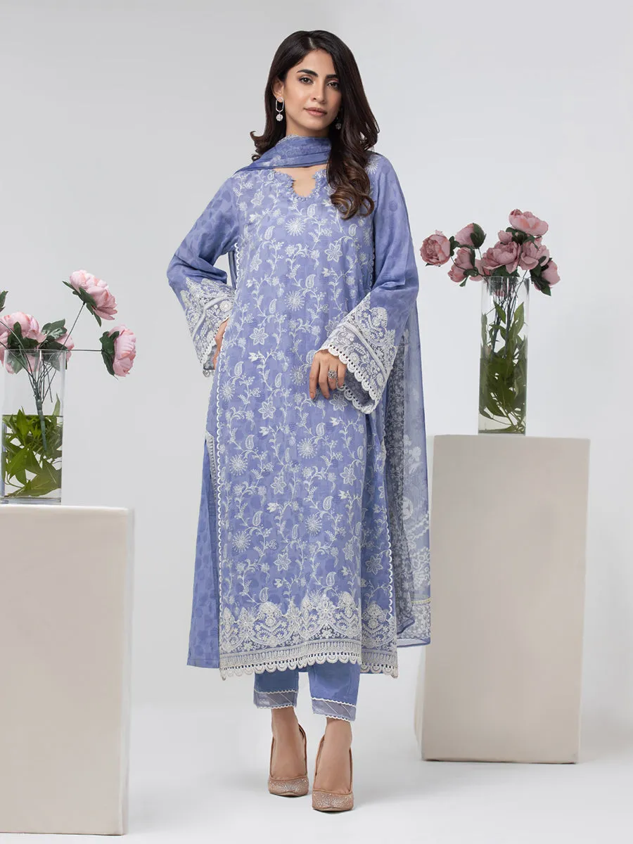 ACE Galleria Bahaar Festive Embroidered Dobby 3Pc Suit A-WU3PML23-22796