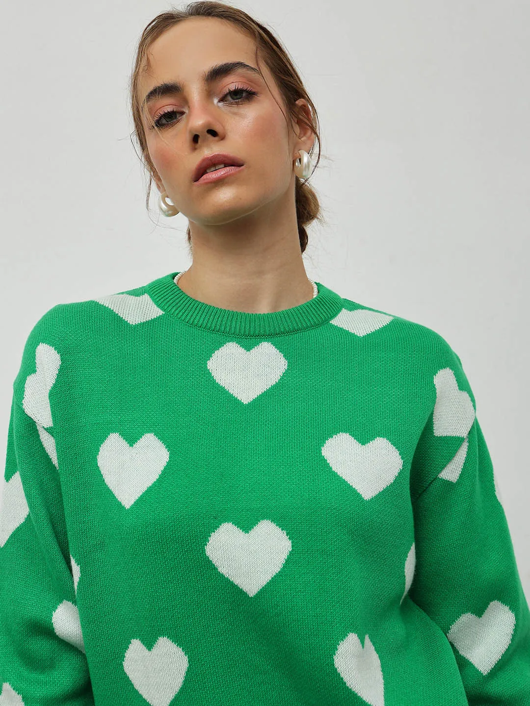 Acrylic Heart Sweater