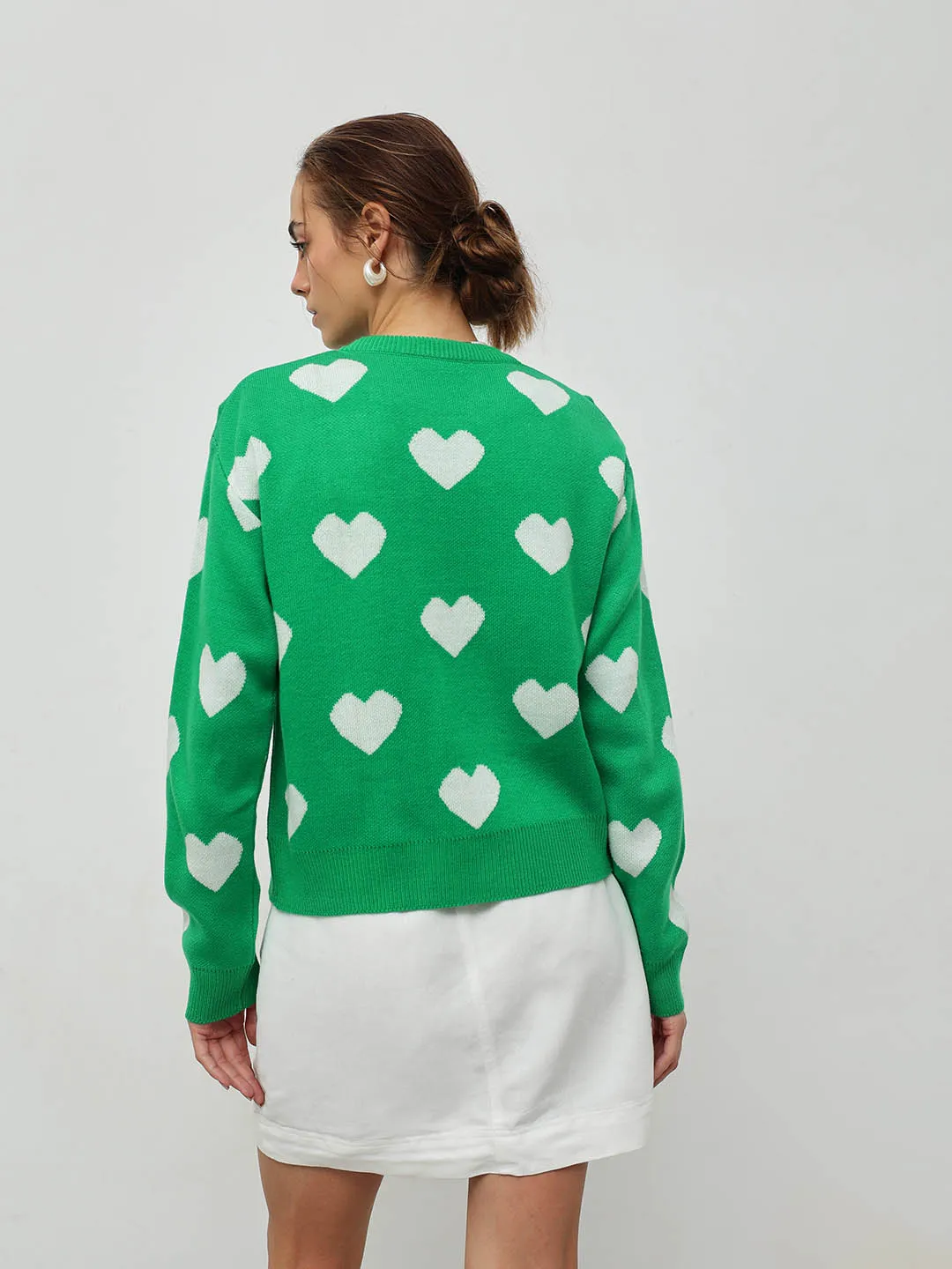 Acrylic Heart Sweater