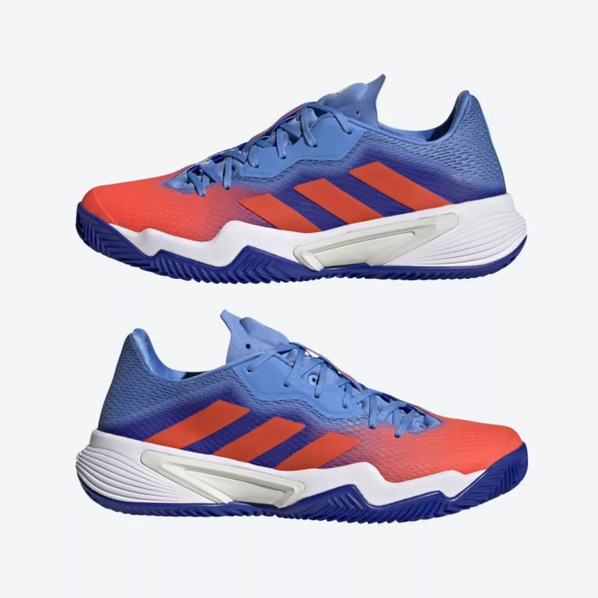 Adidas Barricade Mens Tennis Shoes -Lucid Blue / Solar Red / Blue Fusion