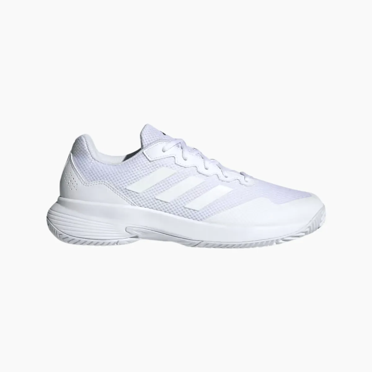 Adidas GAMECOURT 2.0 Tennis Shoes -Cloud White/Cloud White/Matte Silver