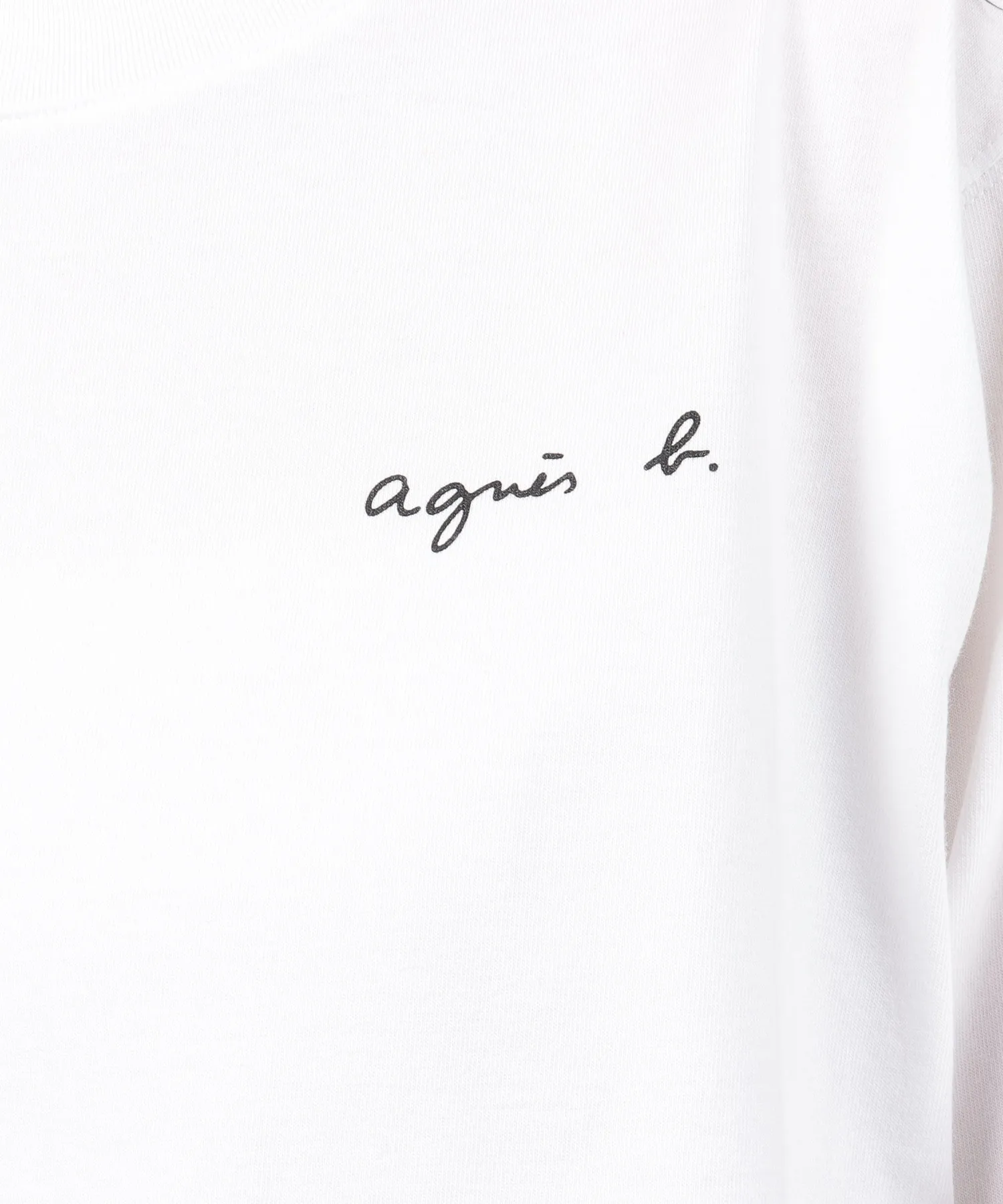 Agnes b  |Long Sleeves Plain Cotton Medium Logo Hoodies & Sweatshirts