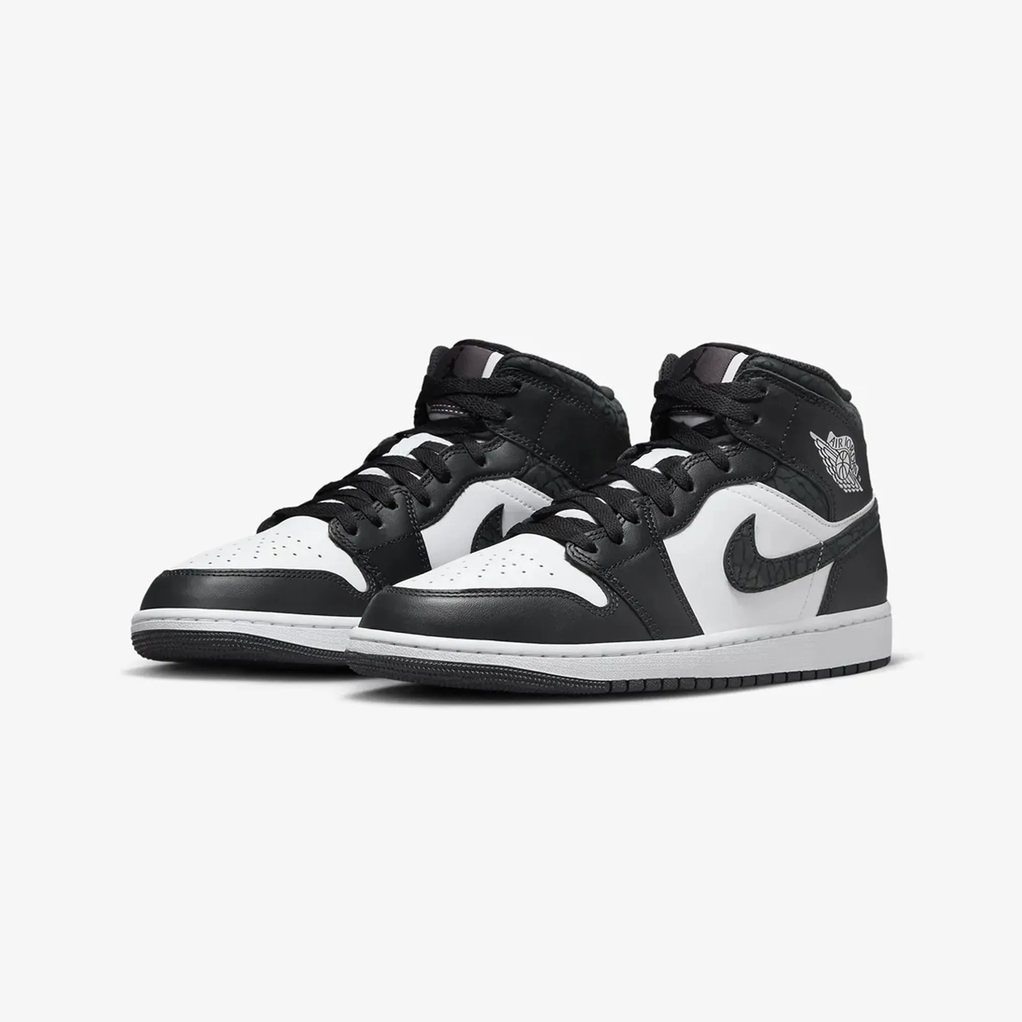 AIR JORDAN 1 MID SE 'OFF NOIR/BLACK-WHITE-BLACK'