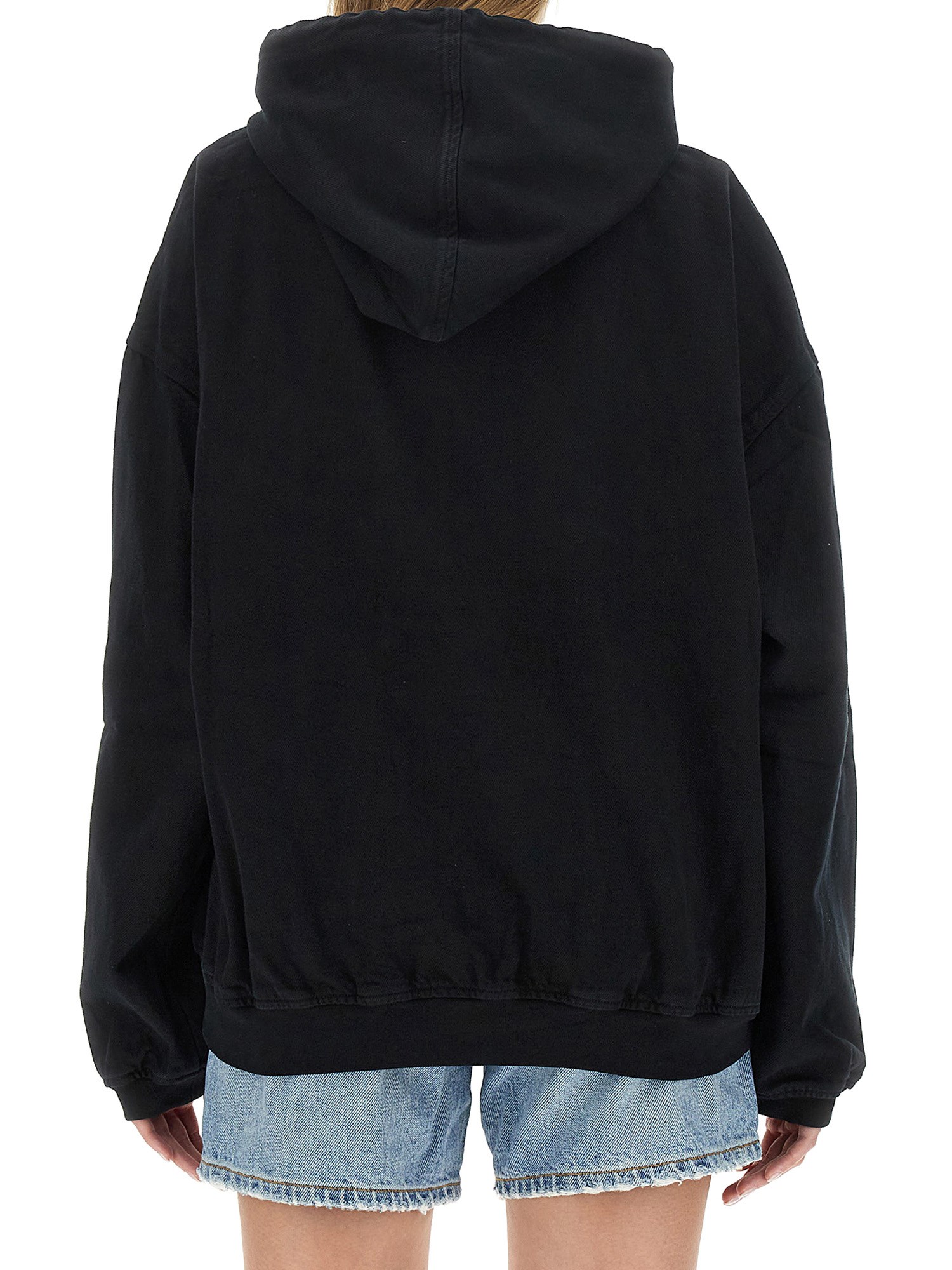 ALEXANDER WANG    COTTON SWEATSHIRT WITH LOGO