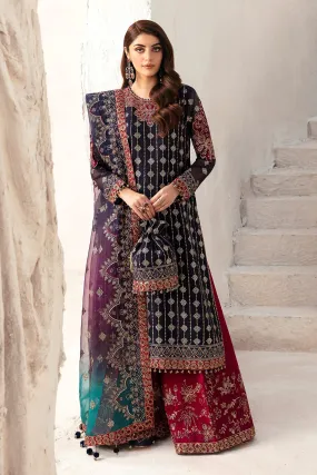 Alizeh Fashion Luxury Embroidered Chiffon Unstitched 3Pc Suit AF-CH-2167-Nagar