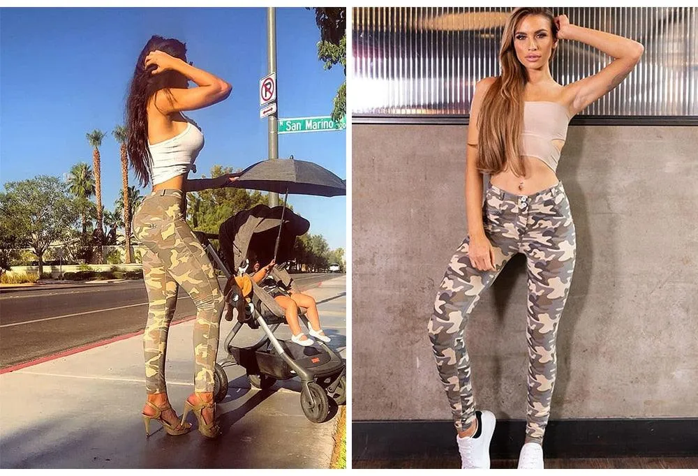 Alternative Women's Camo Fitness Pants - Activewear for Goths and Metalheads