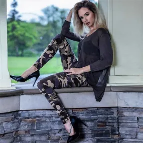 Alternative Women's Camo Fitness Pants - Activewear for Goths and Metalheads