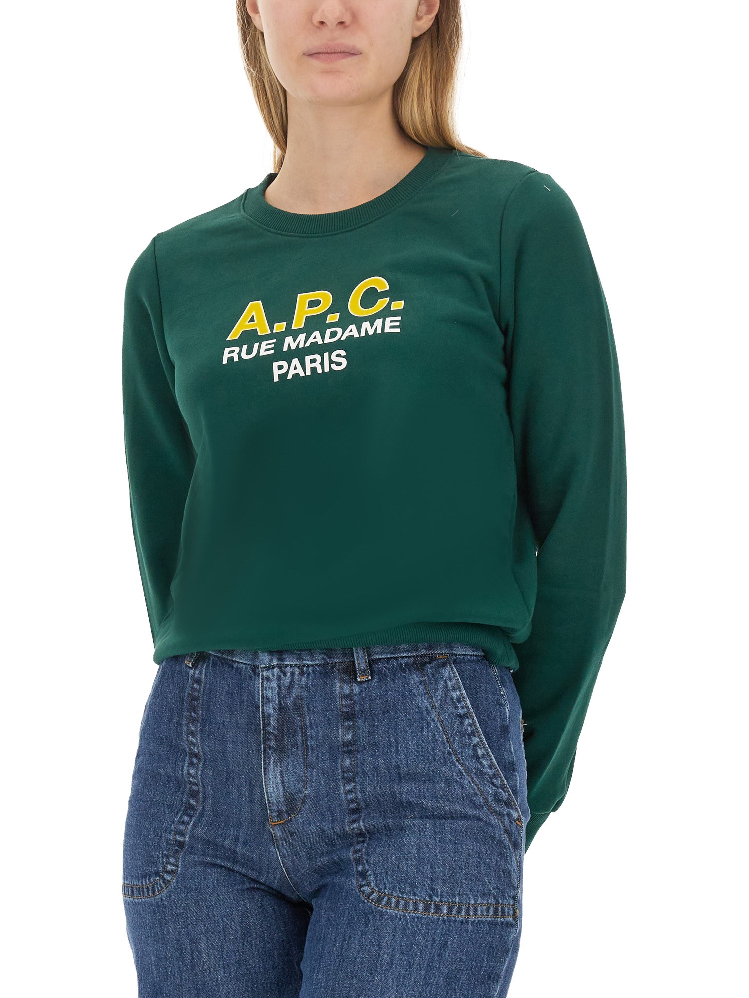 A.P.C.    COTTON SWEATSHIRT WITH LOGO