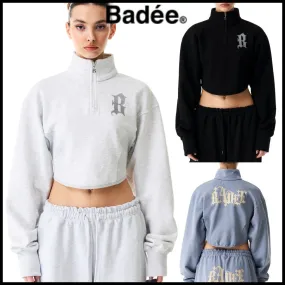 BADEE  |Street Style Plain Logo Hoodies & Sweatshirts