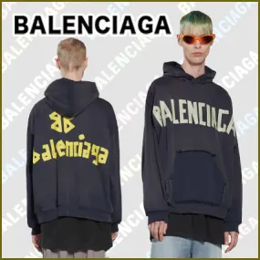 BALENCIAGA  |Long Sleeves Plain Cotton Oversized Logo