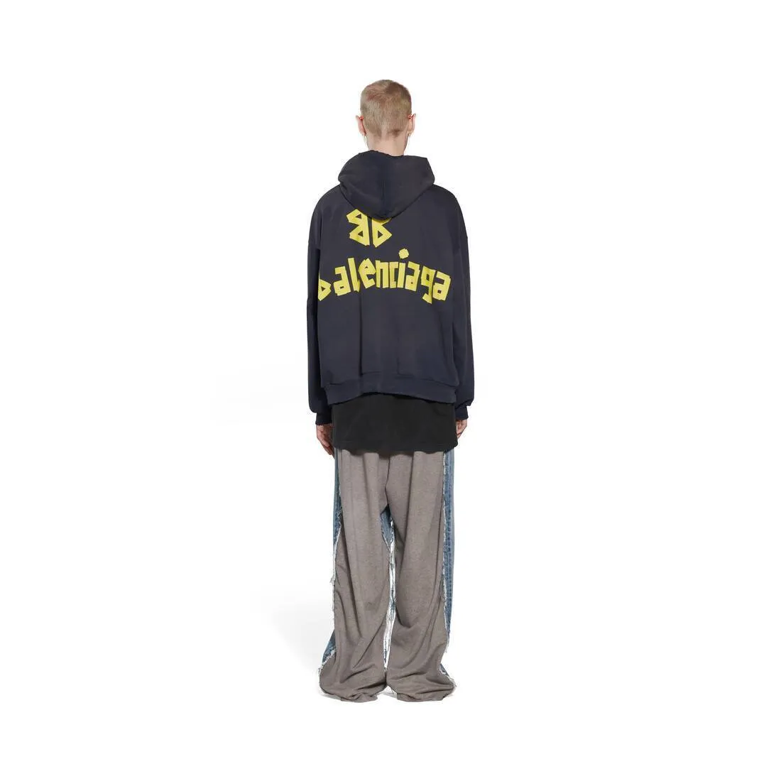 BALENCIAGA  |Long Sleeves Plain Cotton Oversized Logo