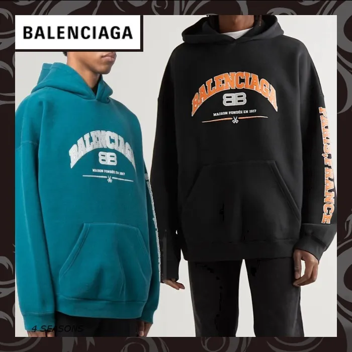 BALENCIAGA  |Unisex Long Sleeves Cotton Logo Luxury