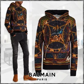 BALMAIN  |Street Style Long Sleeves Cotton Luxury Hoodies