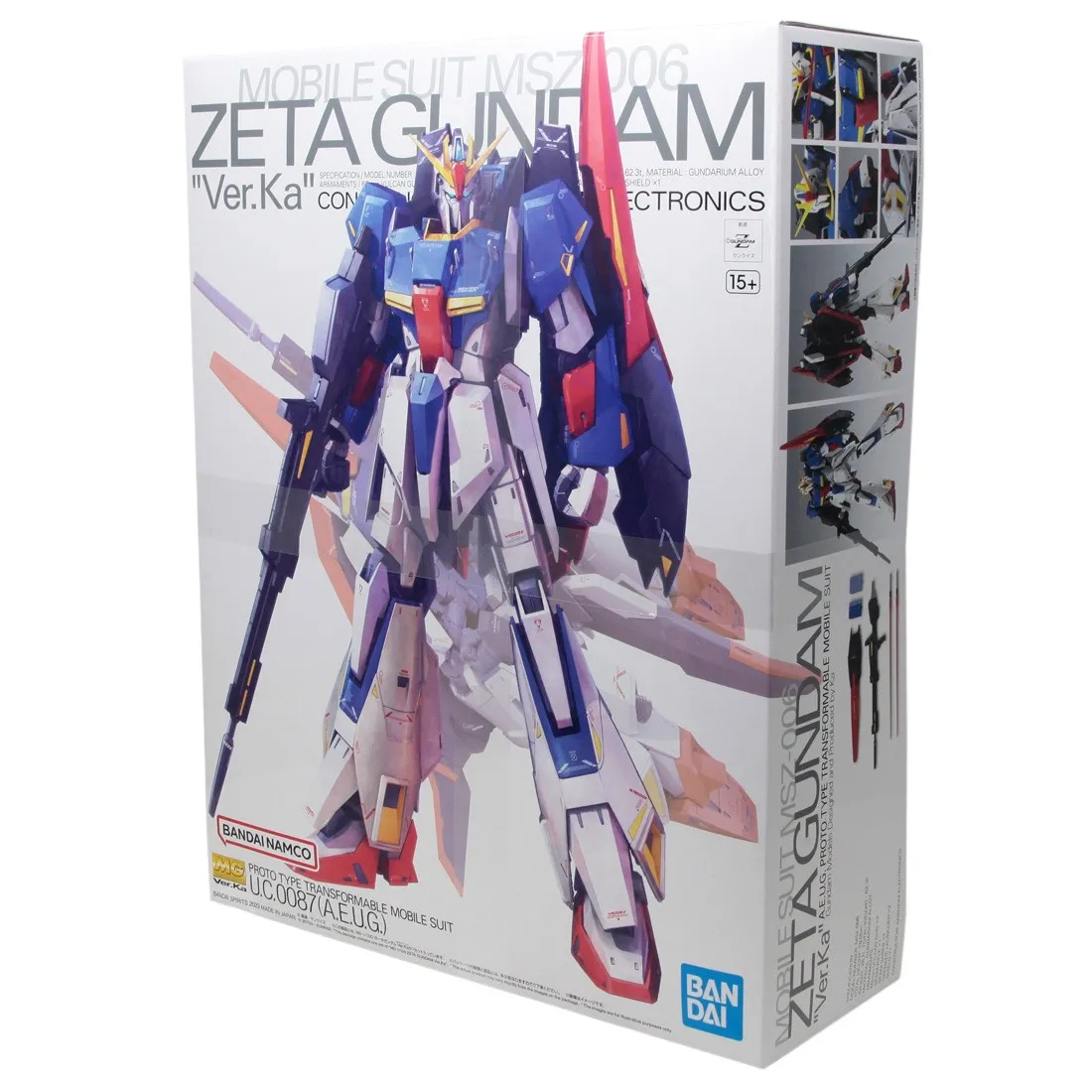 Bandai Hobby MG 1/100 Mobile Suit Zeta Gundam Zeta Gundam Ver. Ka Plastic Model Kit (blue)