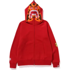 Bape Tiger Full Zip Hoodie Red