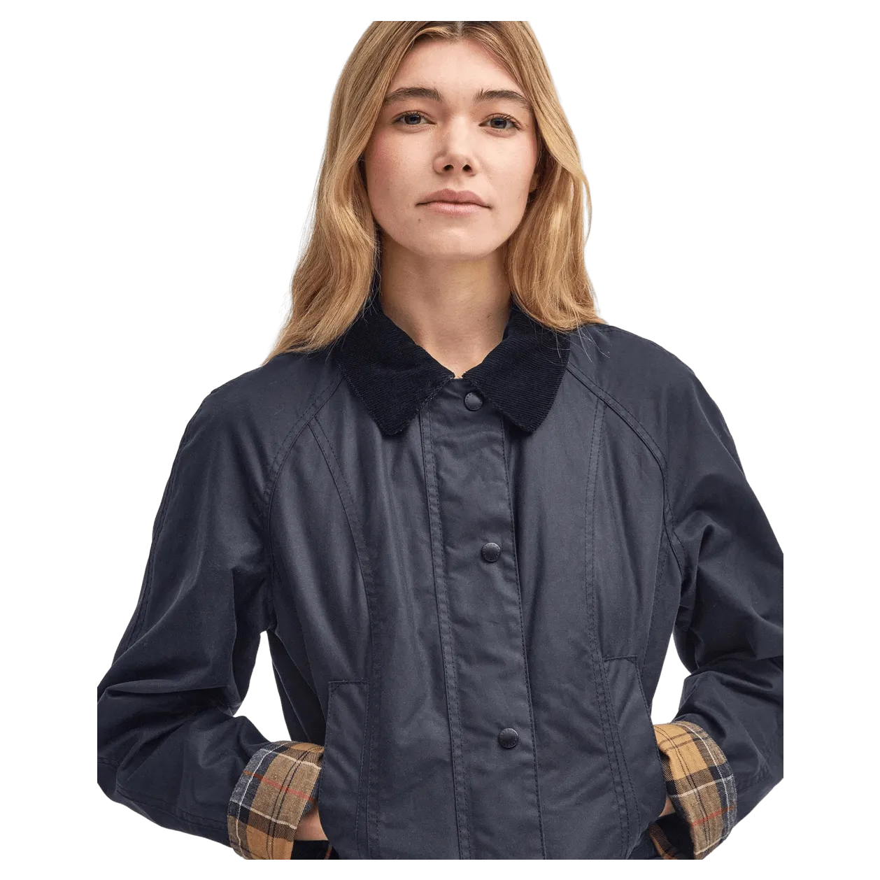 Barbour Beadnell Wax Jacket in Navy