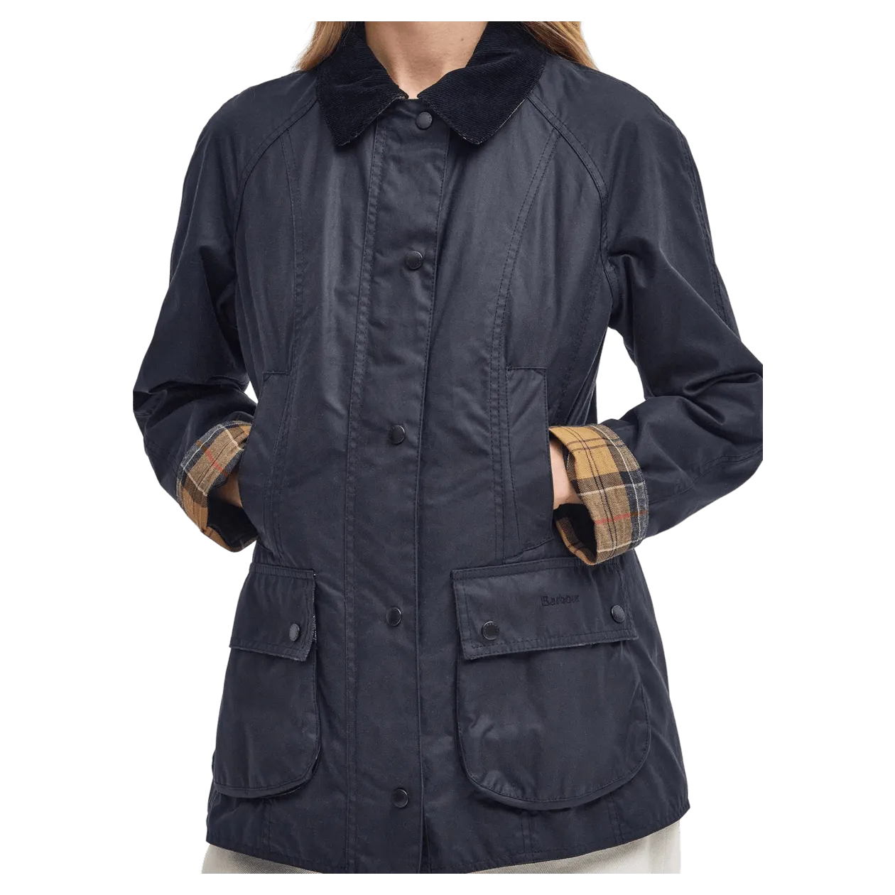 Barbour Beadnell Wax Jacket in Navy