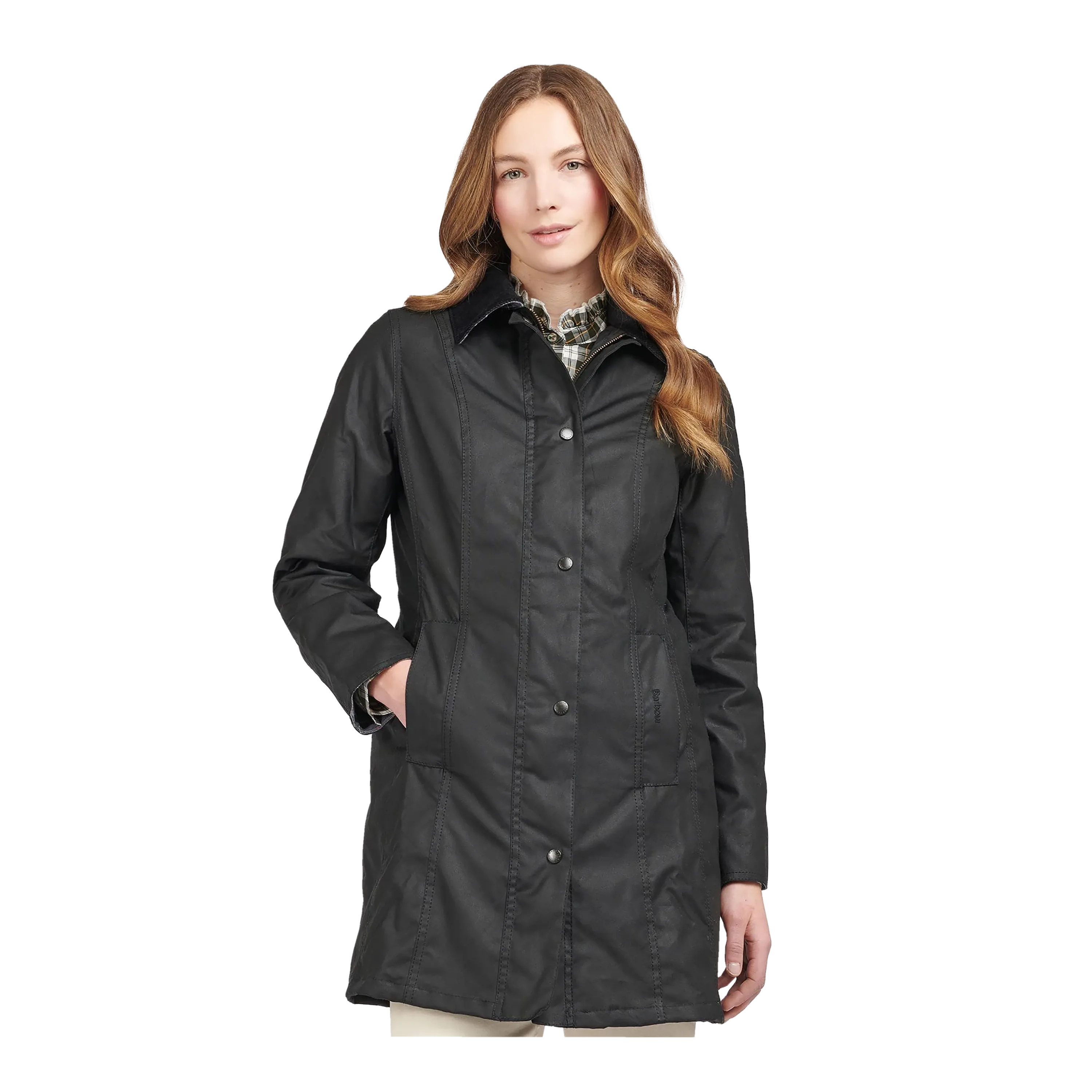 Barbour Belsay Wax Jacket in Black