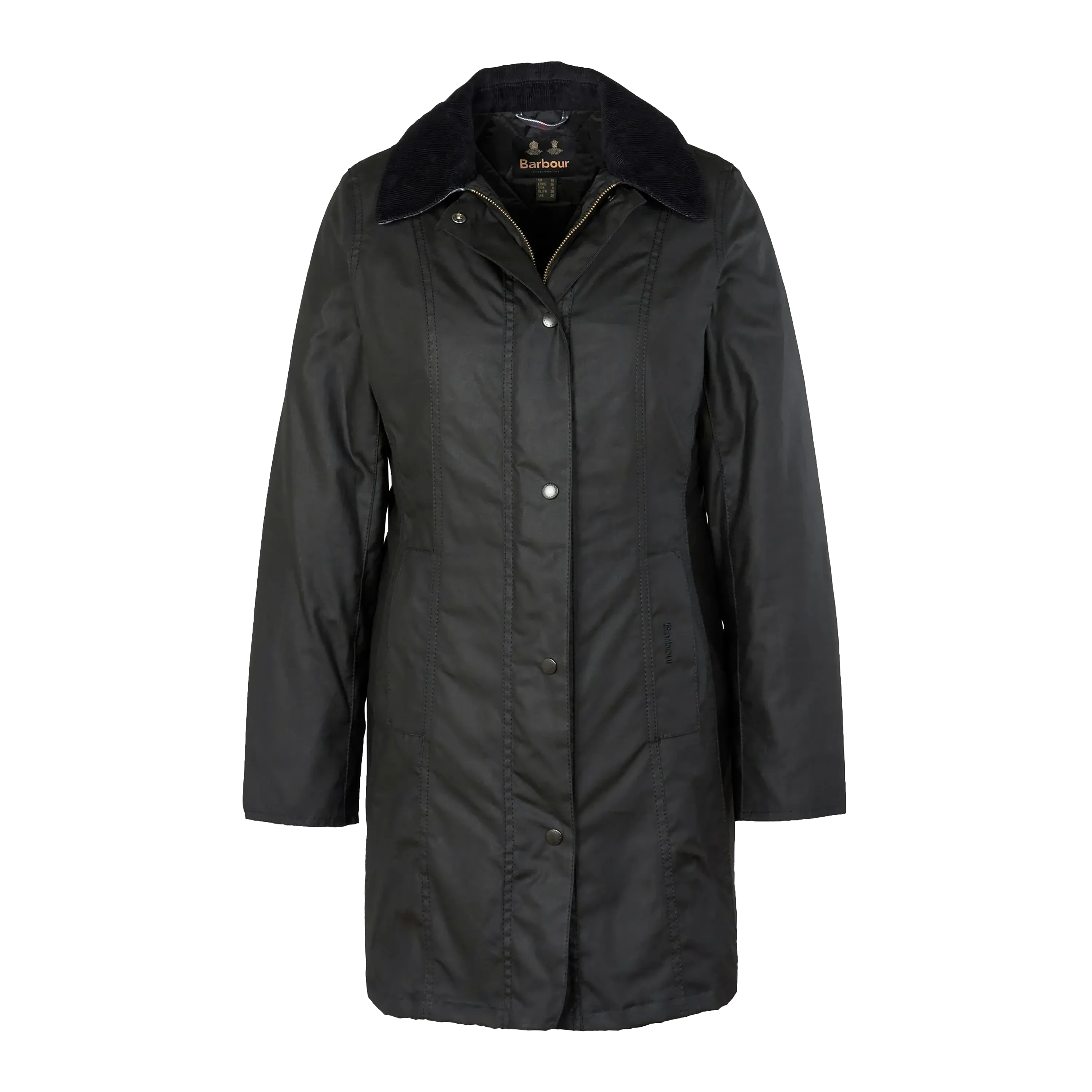 Barbour Belsay Wax Jacket in Black