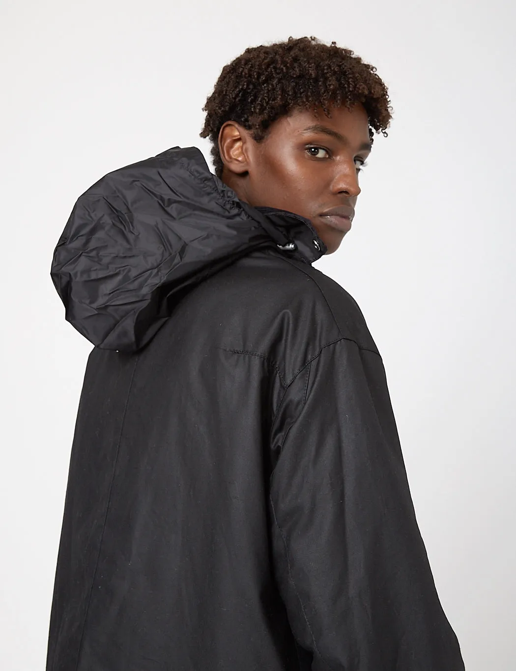 Barbour Gold Standard Supa-Border Waxed Cotton Jacket - Black