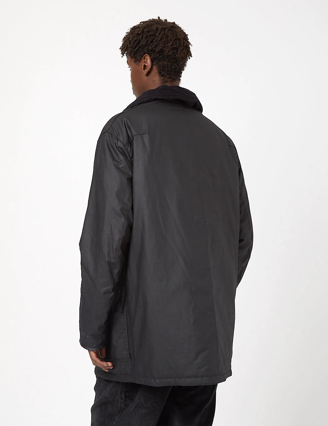 Barbour Gold Standard Supa-Border Waxed Cotton Jacket - Black