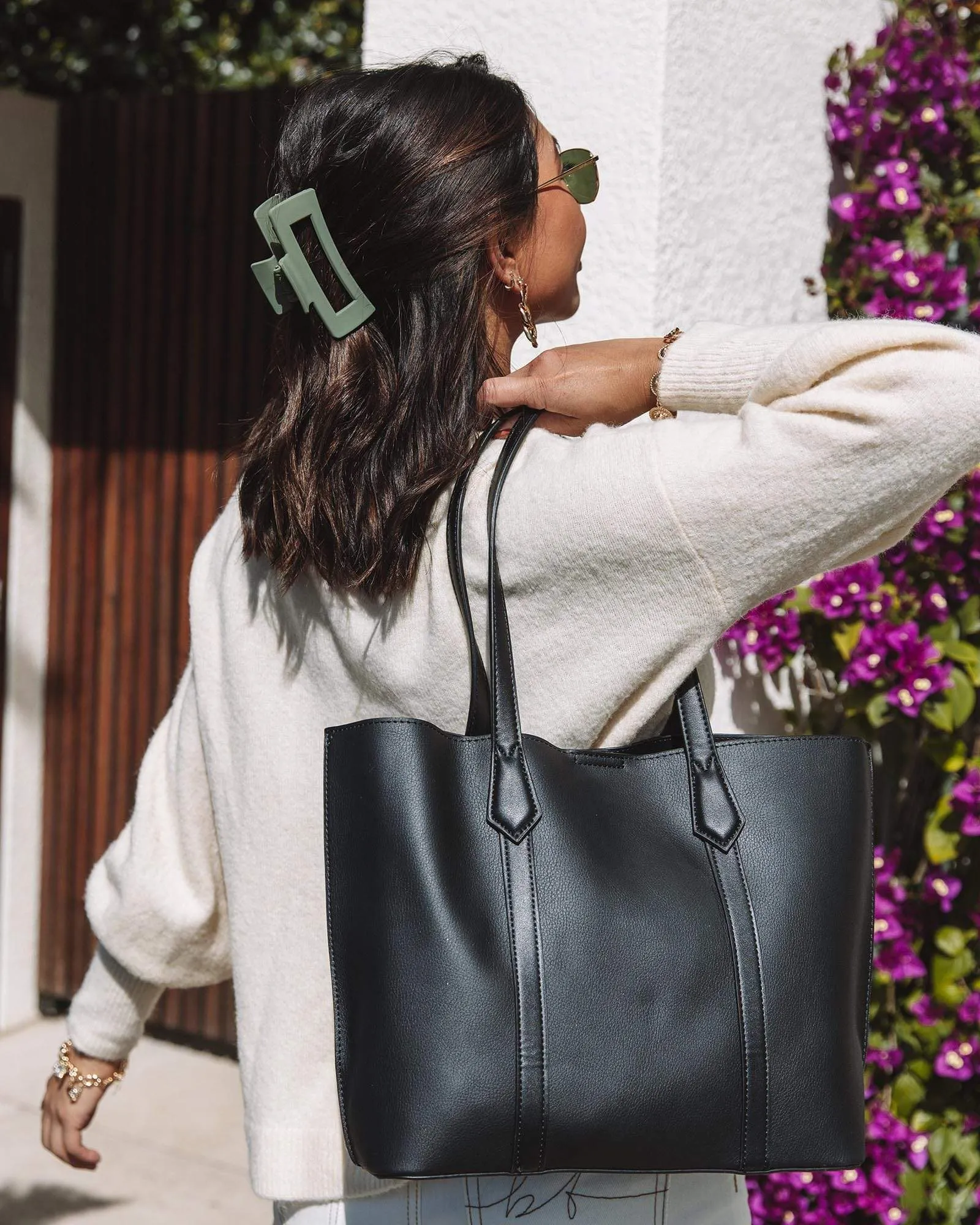 Black Alexa Soft Tote Bag