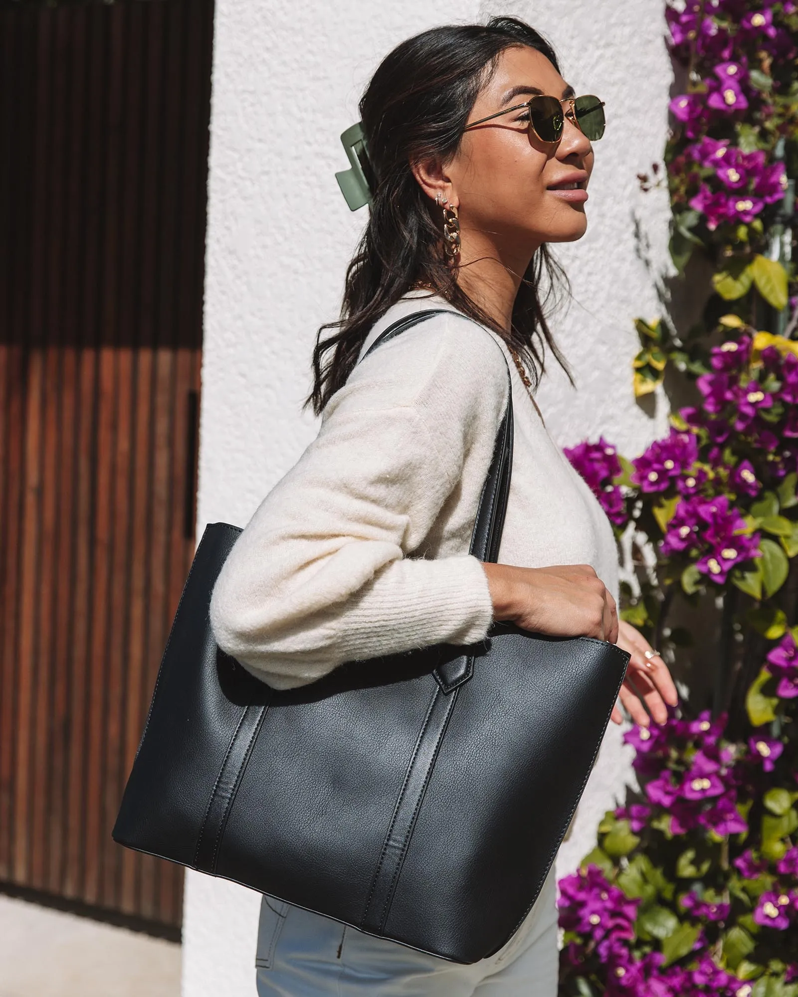 Black Alexa Soft Tote Bag