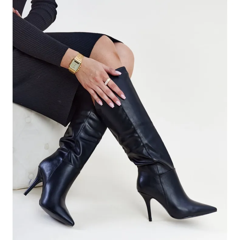 Black high heel boots from Petty