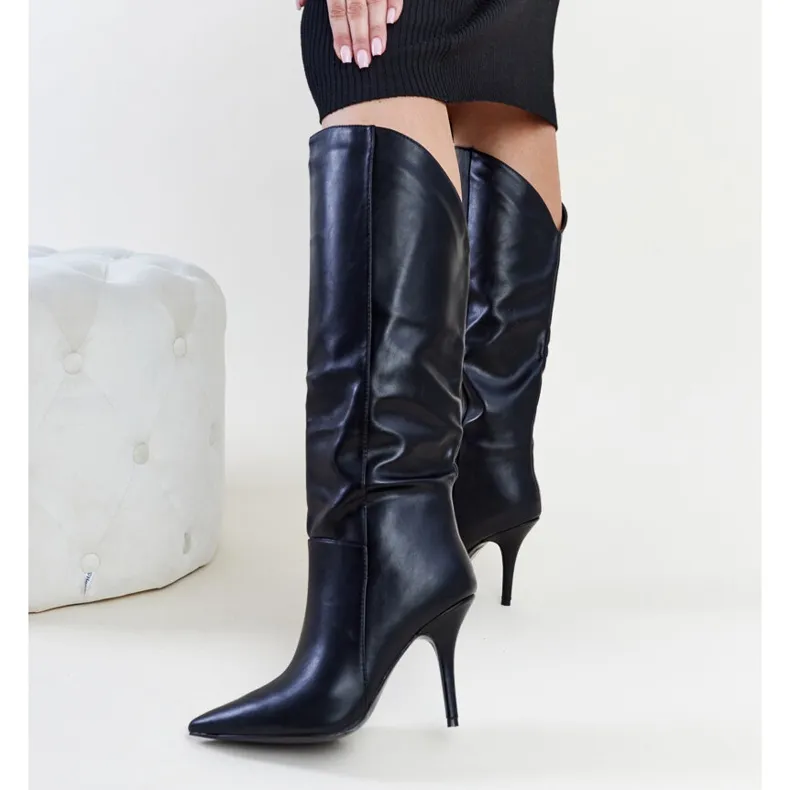 Black high heel boots from Petty