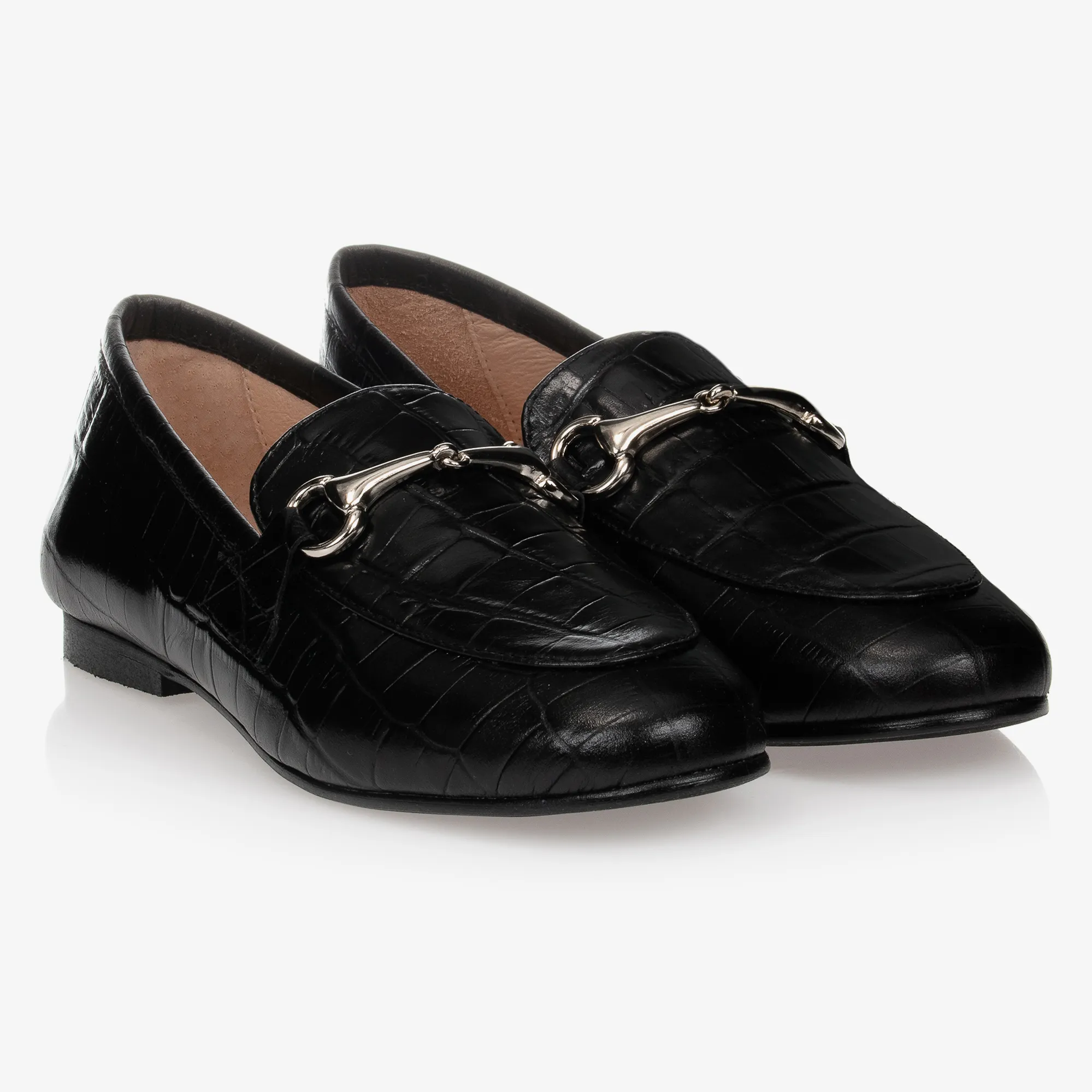 Black Leather Loafer Shoes