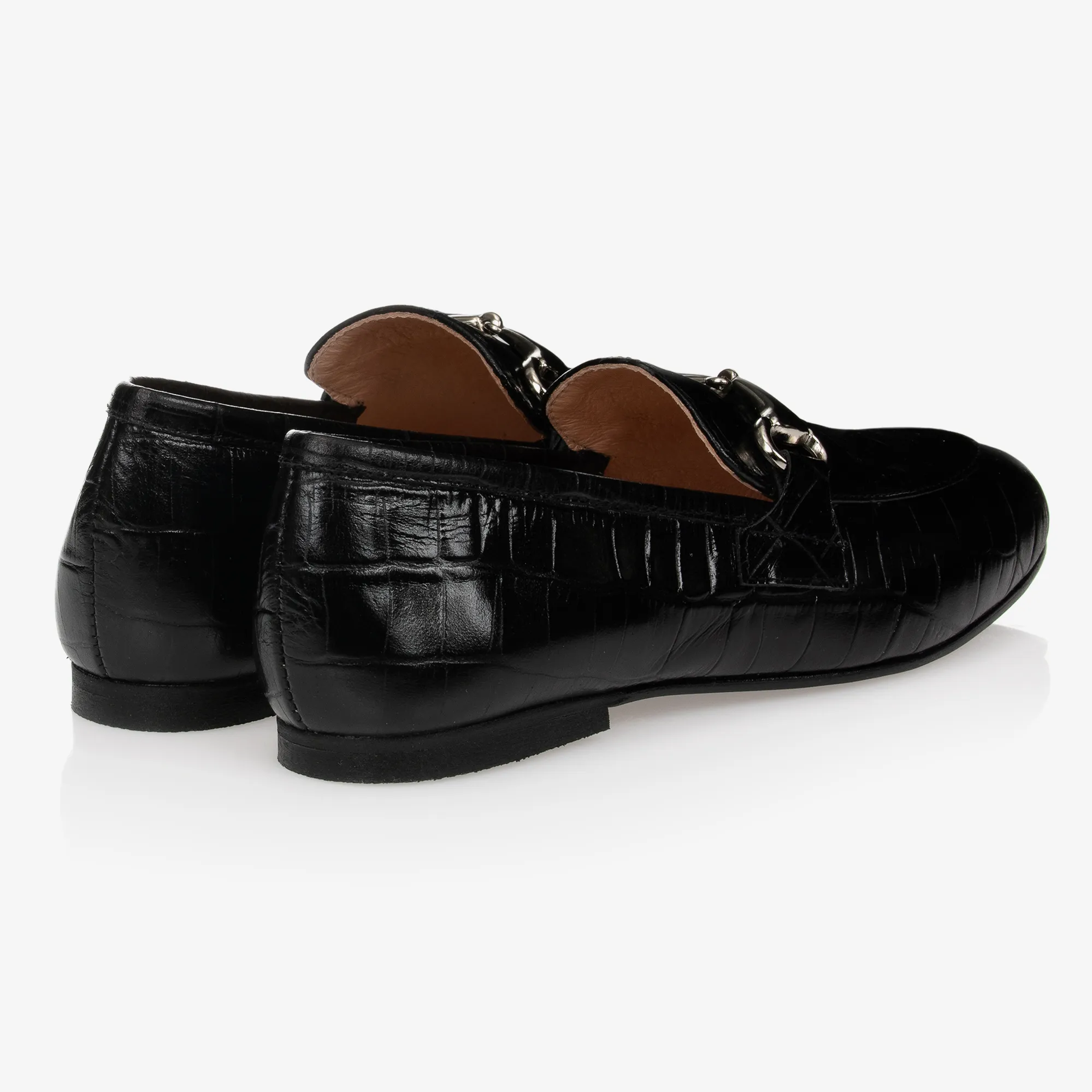 Black Leather Loafer Shoes