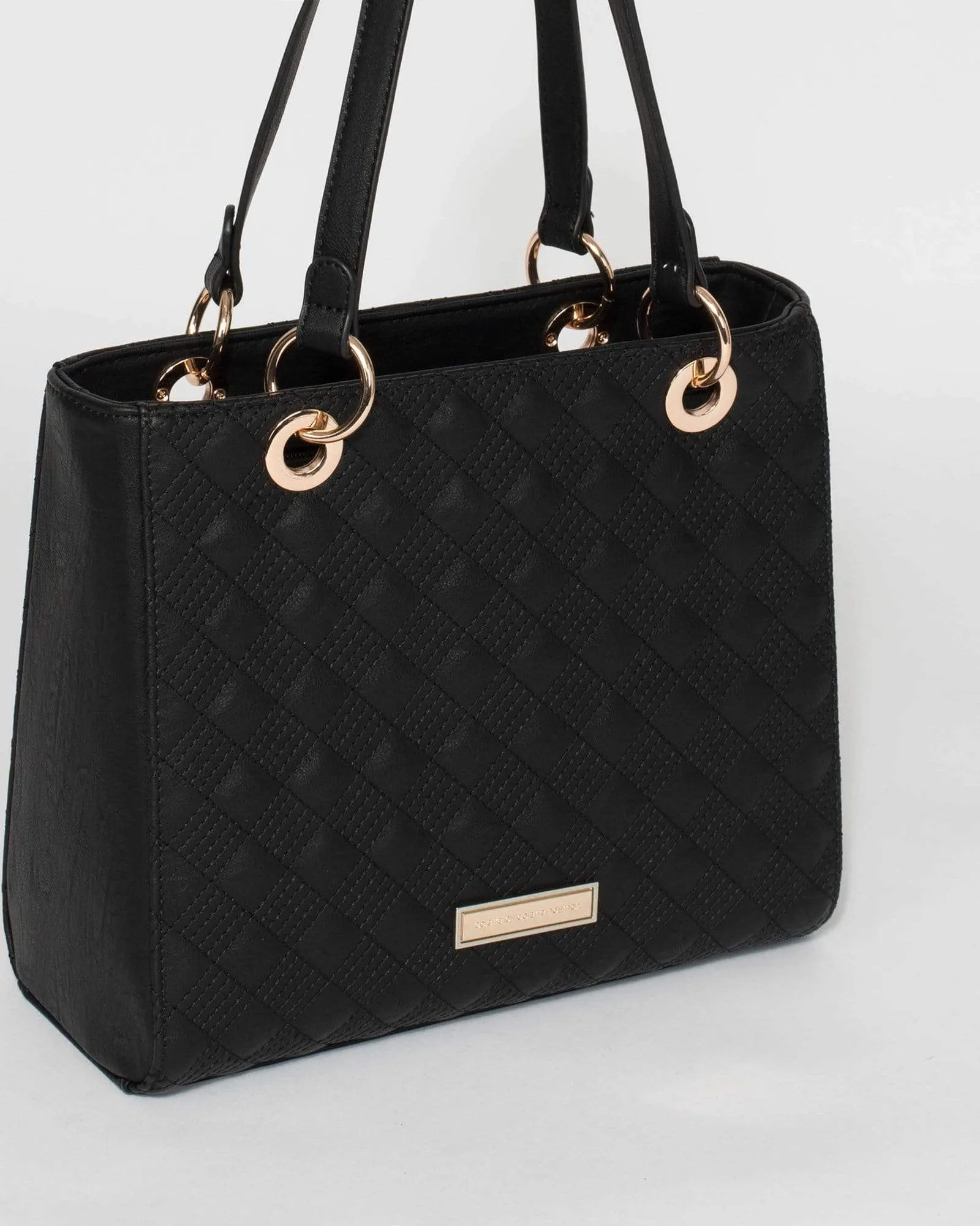 Black Nirvana Quilted Tote Bag