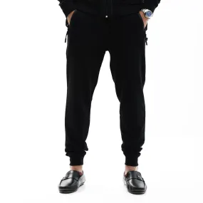 Black Slim-Fit Jogger Pants