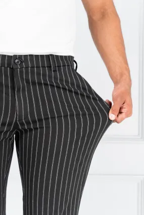 Black Stripe Power-Stretch Pants