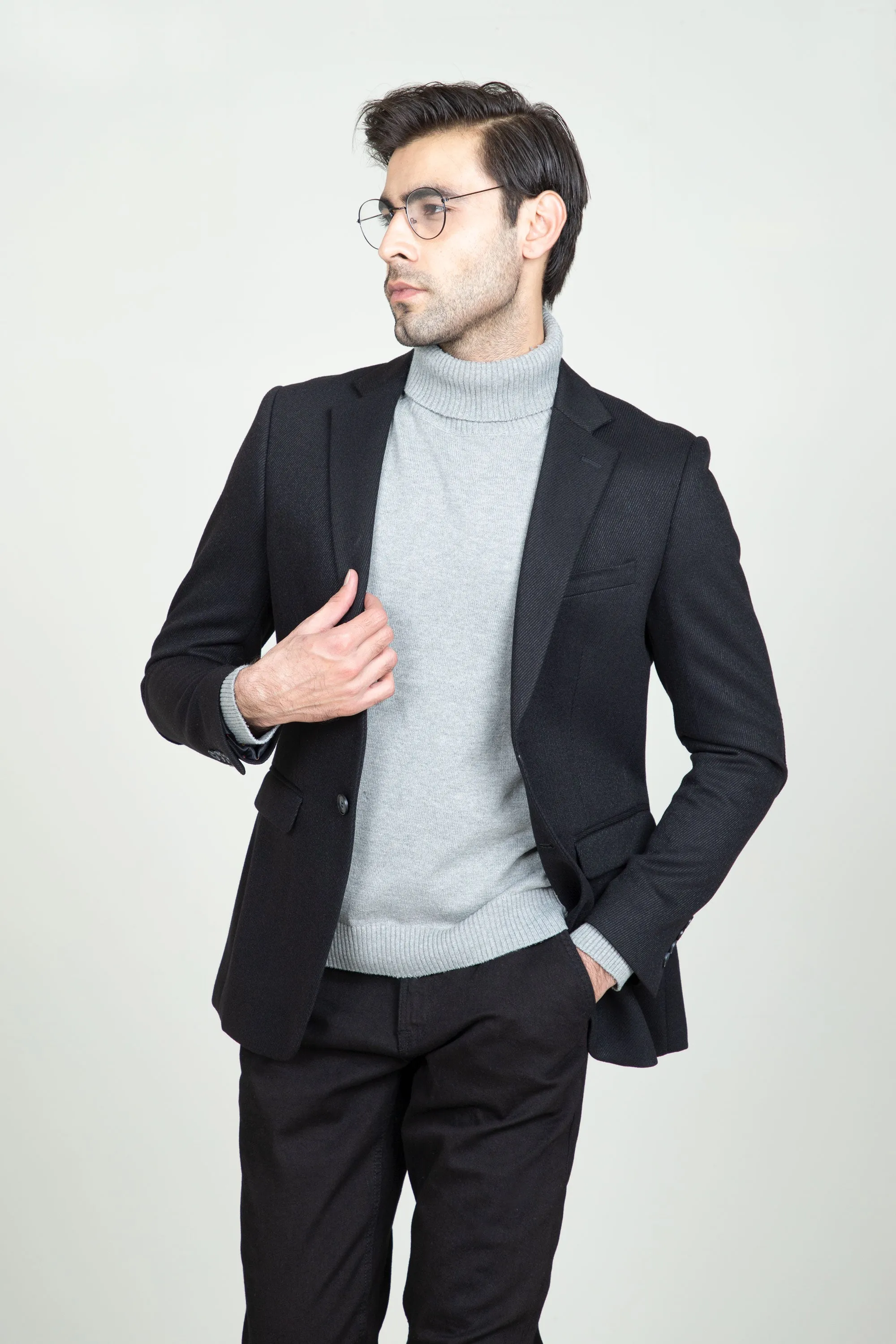 Black Tweed Blazer