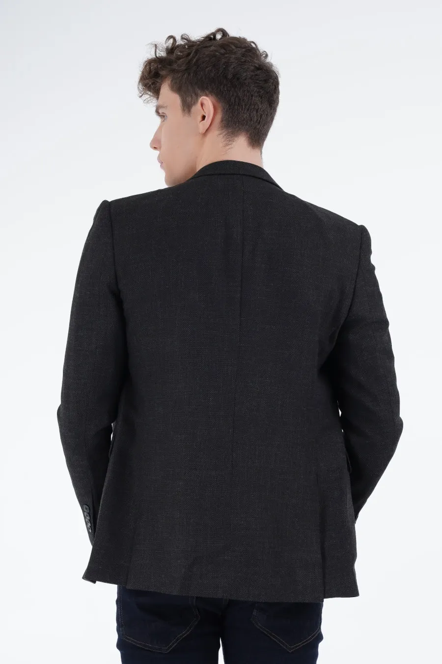 Black Weave Blazer