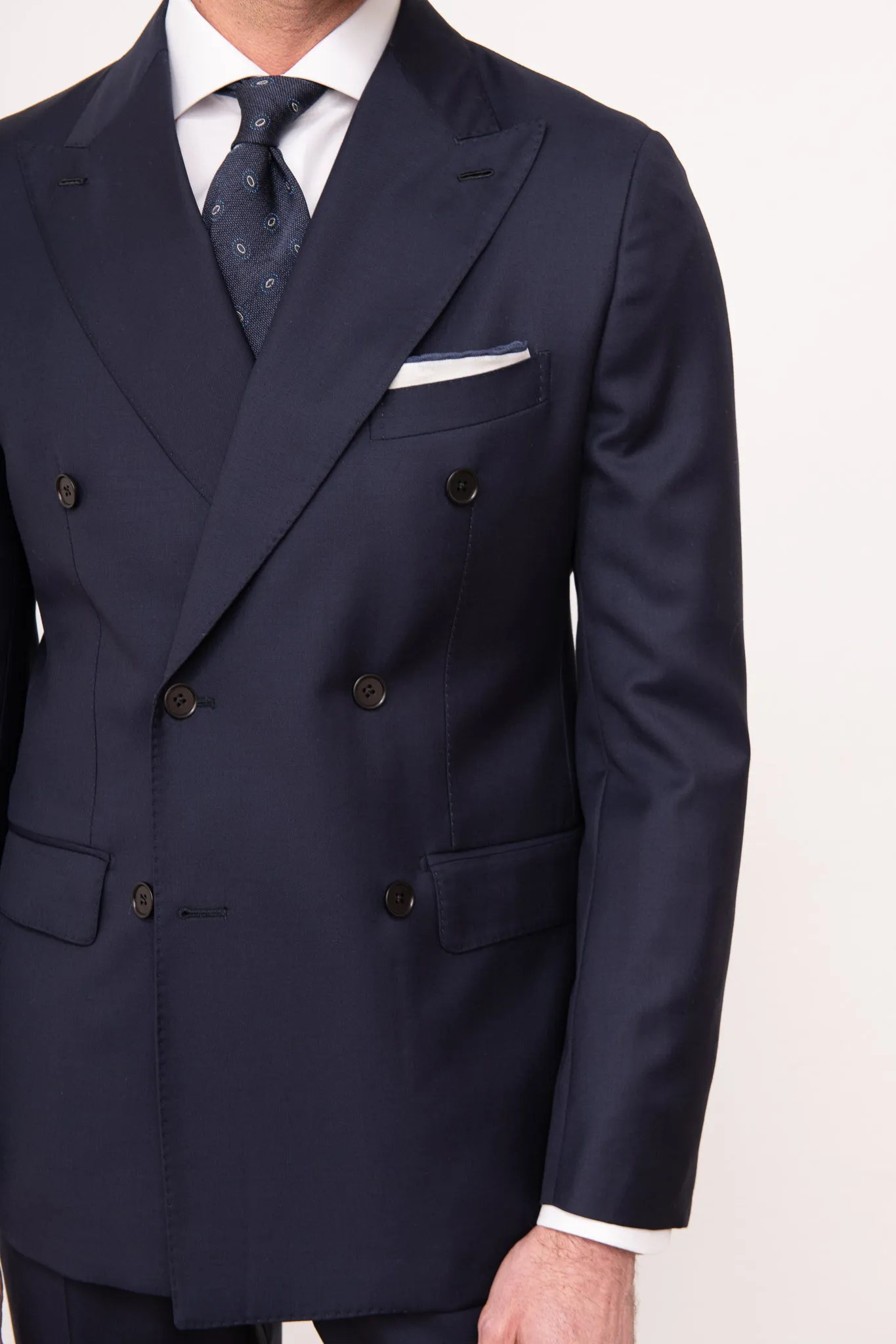 Blue double breasted suit - Made in Italy