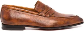 Bontoni principe leather slip-on loafers Brown