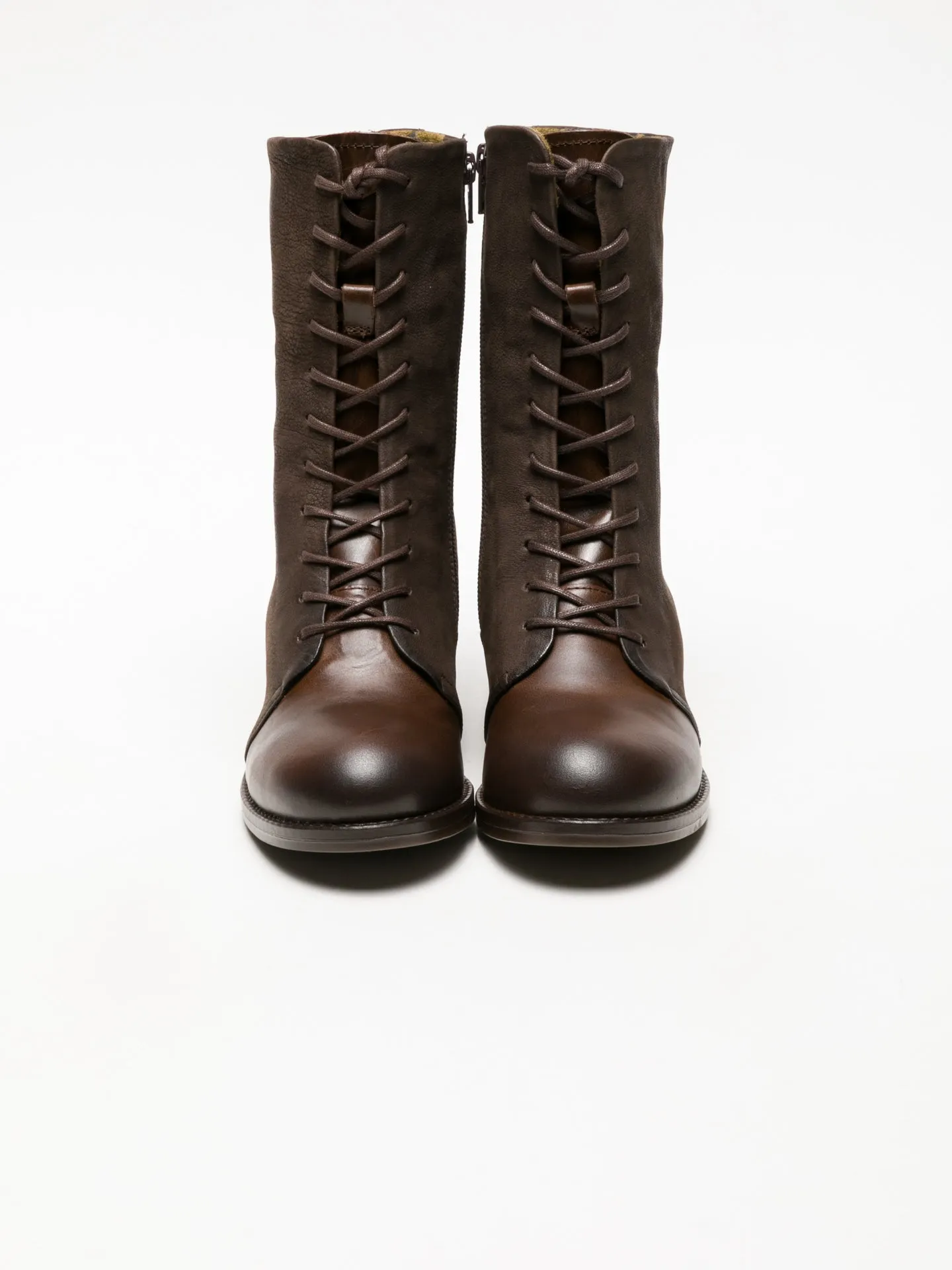 Brown Lace-up Ankle Boots