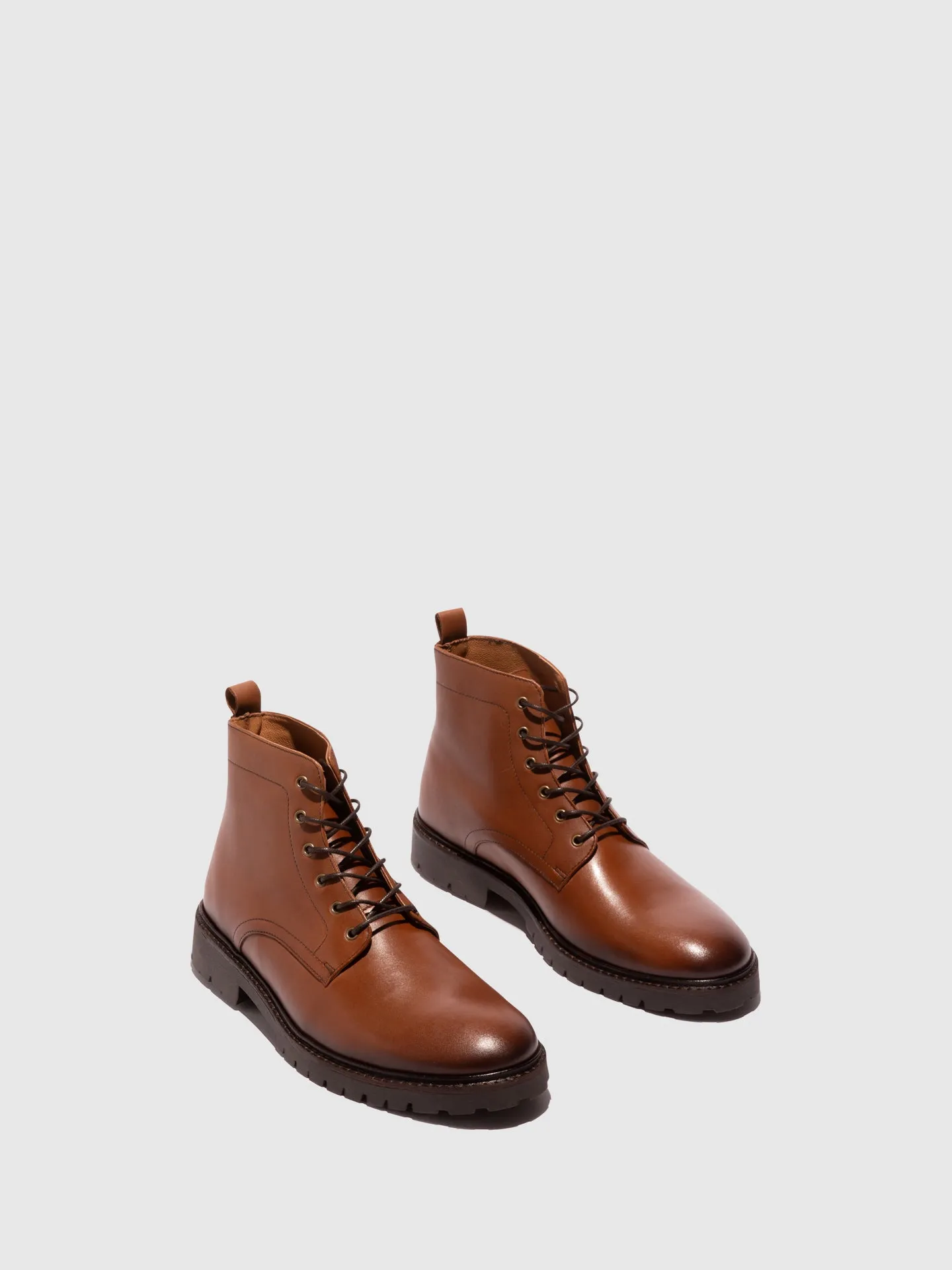 Brown Lace-up Boots