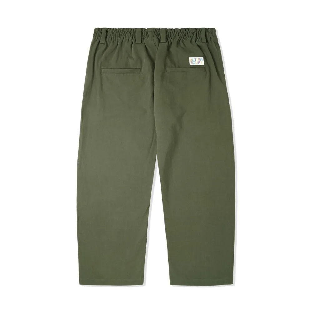 Butter Goods Wide Leg Pants Army Green