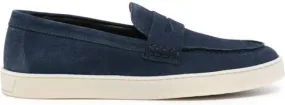 Canali suede slip-on loafers Blue