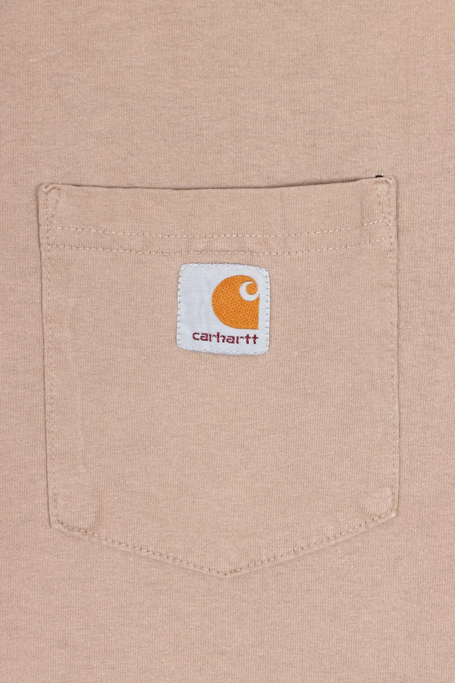 CARHARTT Khaki Brown Casual Front Pocket Tee (XL)