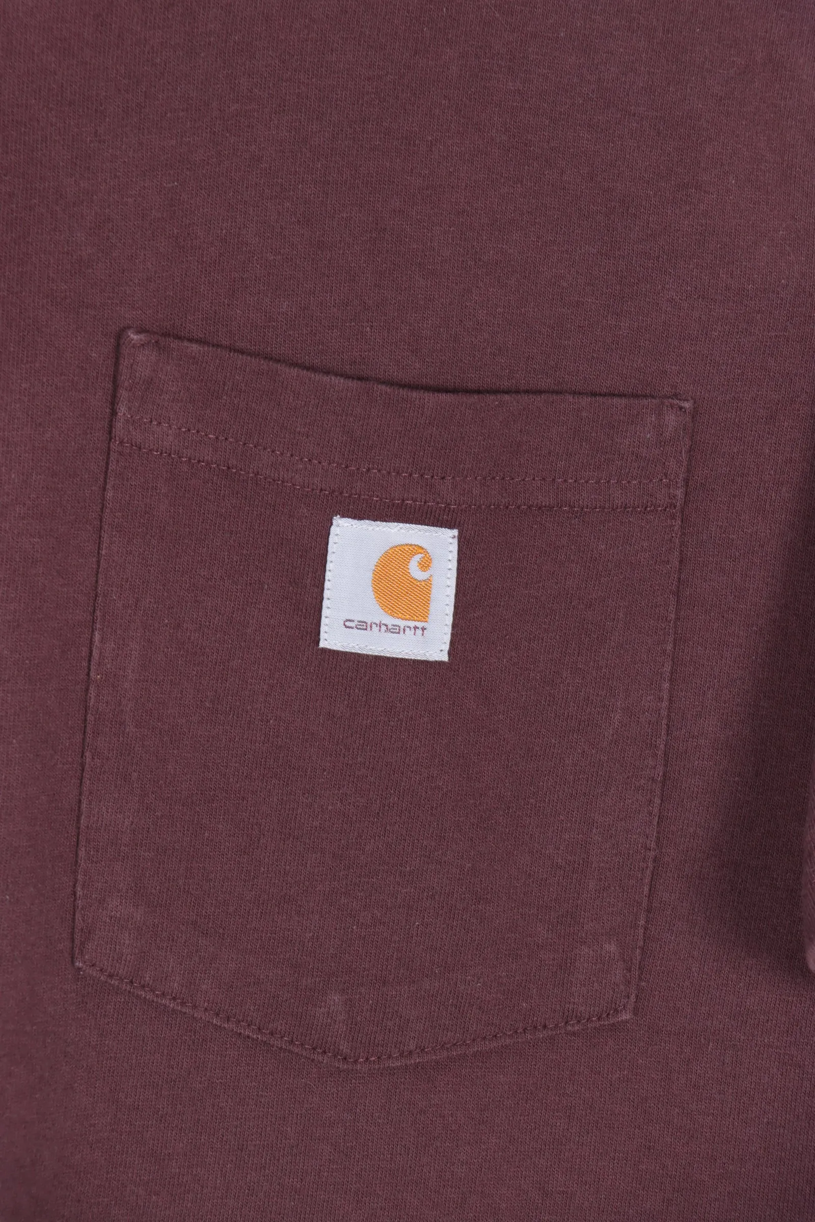 CARHARTT 'Original Fit' Burgundy Badge Pocket Tee (L-XL)