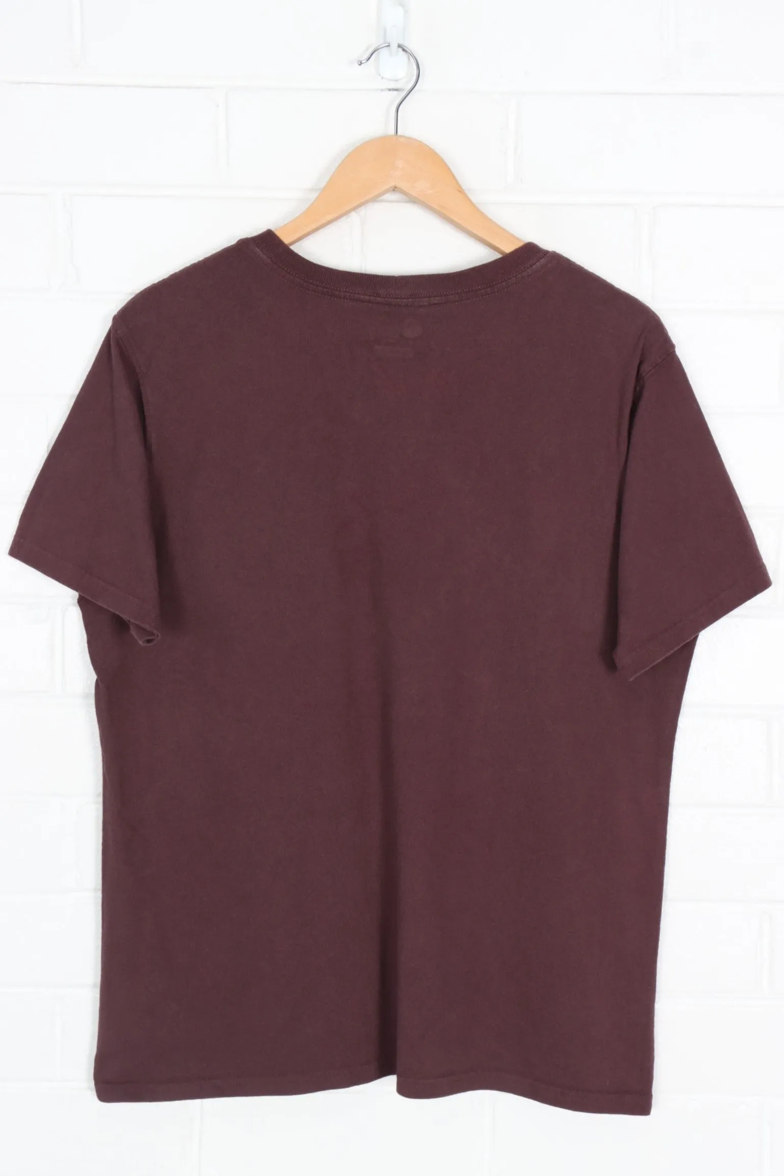 CARHARTT 'Original Fit' Burgundy Badge Pocket Tee (L-XL)