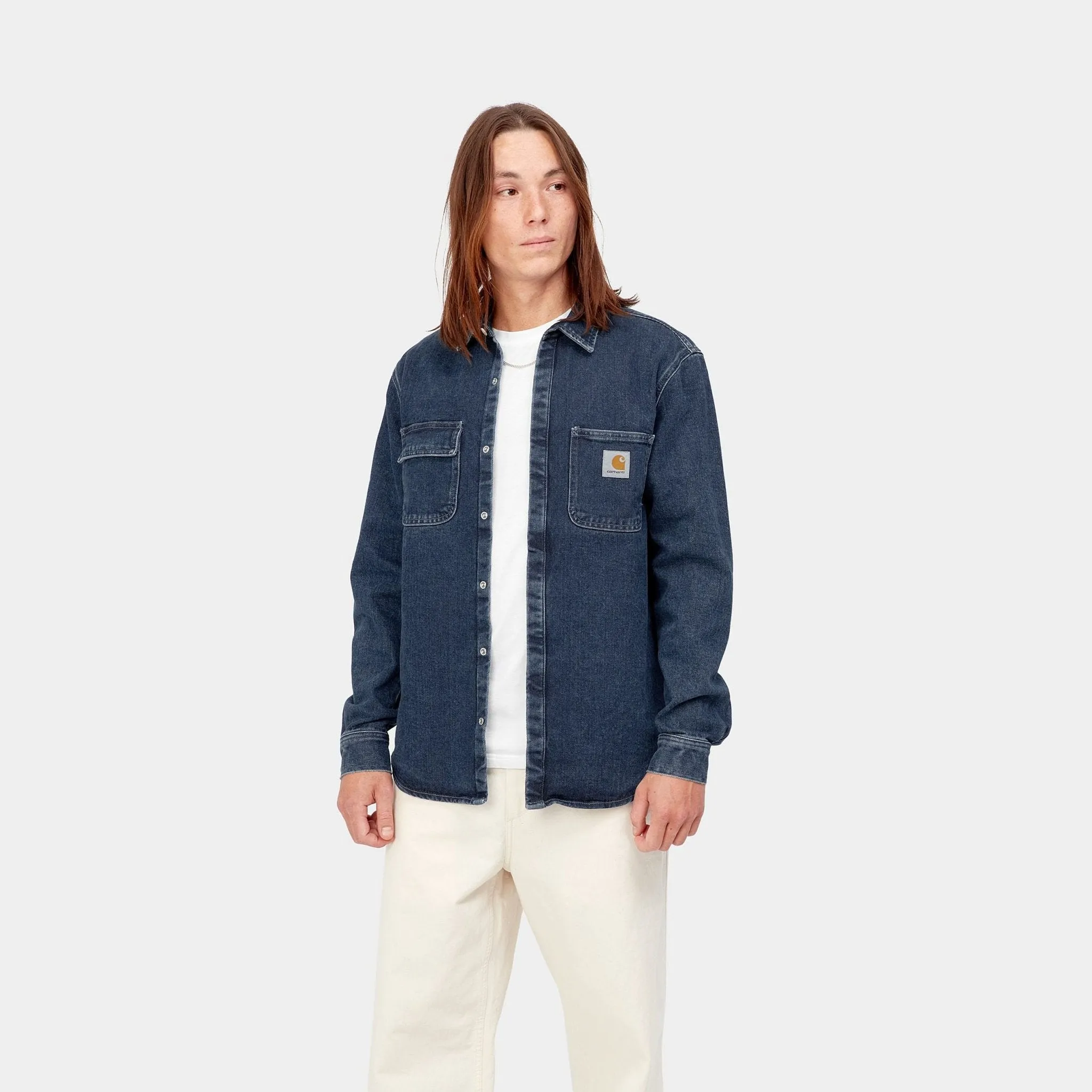 Carhartt WIP - Chemise Salinac - Blue Stone Washed